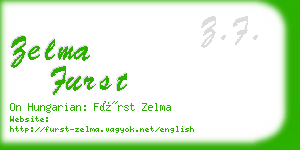 zelma furst business card